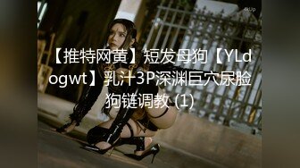 【推特网黄】短发母狗【YLdogwt】乳汁3P深渊巨穴尿脸狗链调教 (1)